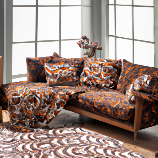 תמונה של סלון עם ספה עם כיסוי אלסטי בעיצוב מעוצב